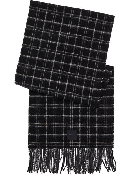 Calvin Klein Ανδρικό Κασκόλ Mini Check Wool Scarf Black
