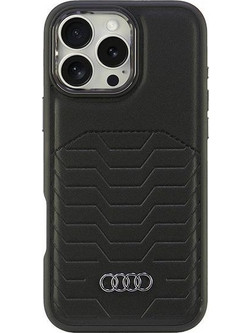 Audi Synthetic Leather MagSafe iPhone 16 Pro Max 6.9" black/black hardcase AU-TPUPCMIP16PM-GT/D3-BK