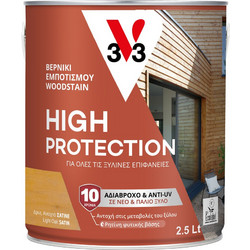 V33 High Protection Βερνίκι Εμποτισμού Ξύλου Νερού Δρύς Ανοιχτή 2.5lt