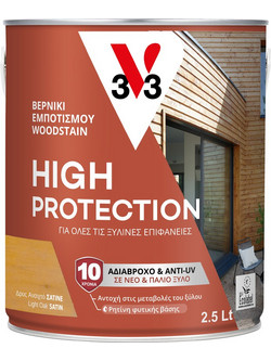 V33 High Protection Βερνίκι Εμποτισμού Ξύλου Νερού Δρύς Ανοιχτή 2.5lt