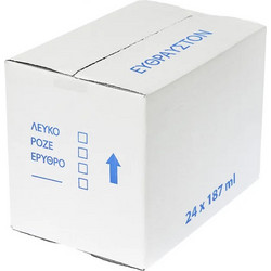 Χαρτοκιβώτιο 3 φύλλων για Φιάλες 24 x 187ml - Π33 x Β21,8 x Υ18εκ