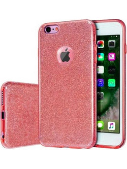 Back Cover Θήκη Σιλικόνης Glitter για iPhone 6 Plus / 6s Plus Κόκκινο
