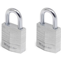 Λουκέτα Αλουμινίου 20mm Σετ 2 Τεμ Masterlock Locks Same Key