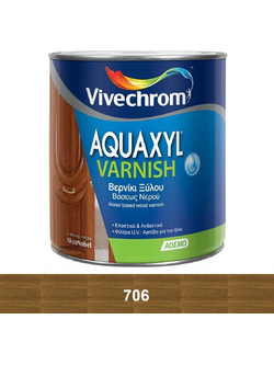 Vivechrom Aquaxyl 706 Βερνίκι Εμποτισμού Ξύλου Έτοιμο προς Χρήση Satin Καρυδιά 0.75lt
