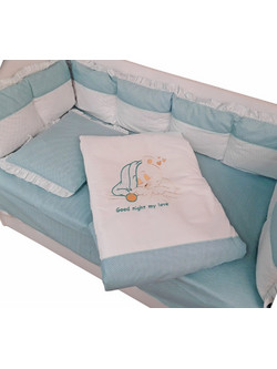 Beboulino Sweet Sleep Σετ Κούνιας 60x120cm Green 5τμχ