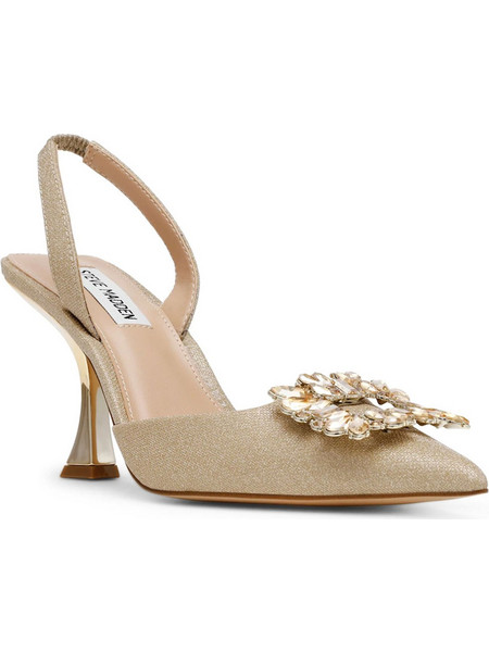 Steve Madden Neala Γόβες Slingback με Λεπτό Ψηλό Τακούνι Χρυσές SM11002578-387