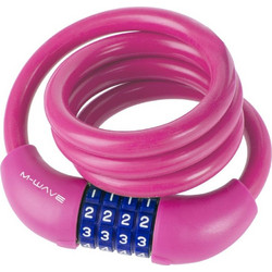 M-WAVE ΚΛΕΙΔΑΡΙΑ ΠΟΔΗΛΑΤΟΥ ΣΠΙΡΑΛ DS 12.10 SILICONE 12x1000 Ροζ