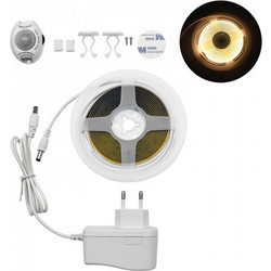 LED Ταινία Εύκαμπτη 220V 7.5W 3m Θερμό Λευκό με Αισθητήρα Κίνησης Rixme