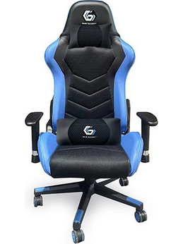 Gembird Καρέκλα Gaming Δερματίνης με Ρυθμιζόμενα Μπράτσα Μαύρη Μπλε GC-01-BLUE