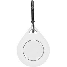 Θήκη σιλικόνης για AirTag Water Drop με γάντζο ασφαλείας White