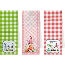 Ρεντώ Runner Πασχαλινό Καρώ Gnome 180x36cm Bunny's 932134