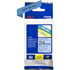 Brother Labeling Tape Black/Blue (8mm x 24mm) (TZE-551)