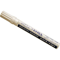 Μαρκαδόρος ανεξίτηλος λευκός Lyra 2-4mm L4040001