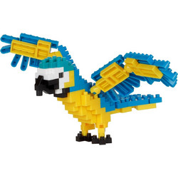 Bandai Nanoblock : Animal - Perroquet bleu et jaune Building Block Figure (NBC343)