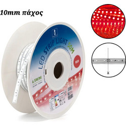 LED Ταινία Αδιάβροχη IP65 50m Κόκκινο 220V 6.5W/m 10mm SMD 5050 (Τιμή ανά Μέτρο) Aigostar
