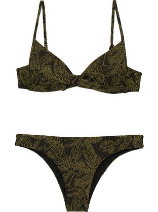 Γυναικείο μαγιό bikini Tropical Shine μαύρο χρυσό