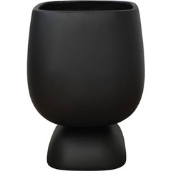MarHome Fiberclay Κασπώ Μπωλ με Βάση Μαύρο Ματ 32x32x45cm