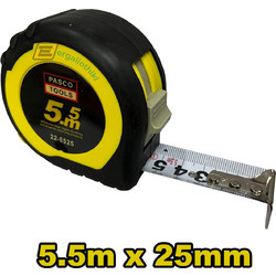 PASCO 000617 Μετροταινία με Διπλό Στοπ 5,5m x 25mm