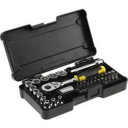 Καστάνια με καρυδάκια και μύτες 1/4" 37τεμ. Stanley STMT82672-0