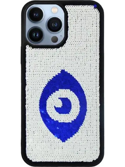 Vivid Sequin Case Apple Iphone 13 Pro Max Silver/Blue - (CS-Fshn Glt 9-2403003)