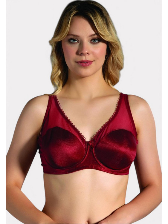 New Bra Lingerie Σουτιέν Minimizer με Μπανέλα Μπορντό NB2304-3