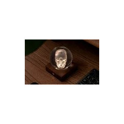 Gingko Amber Crystal Light Skull