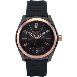 Kenneth Cole Reaction Ανδρικό Ρολόι με Μαύρο Καουτσούκ Λουράκι RK50899004