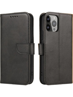 Magnet Case with flap for Honor X6a - black