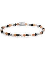 Rebel & Rose Black Glam Rocks Βραχιόλι Ασημί RR-40161-S-S