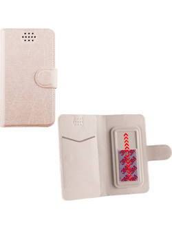 VOLTE-TEL SLIDE ΘΗΚΗ UNIVERSAL 4.5in-5.1in LEATHER LINE BOOK STAND 3M GOLD