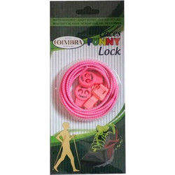 Coimbra Ελαστικά κορδόνια για παπούτσια Funny Lock φουξ - ΡΟΖ
