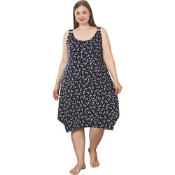 Γυναικείο νυχτικό αμάνικο homewear Q5281 - ΜΑΥΡΟ