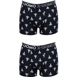 Uomo Ανδρικά Μποξεράκια Σετ 2Pack Navy Μπλε BO396