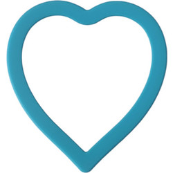 Light Blue Heart Κουπάτ ζύμης, λαχανικών & φρούτων, από ανοξείδωτο ατσάλι - Queen Mother