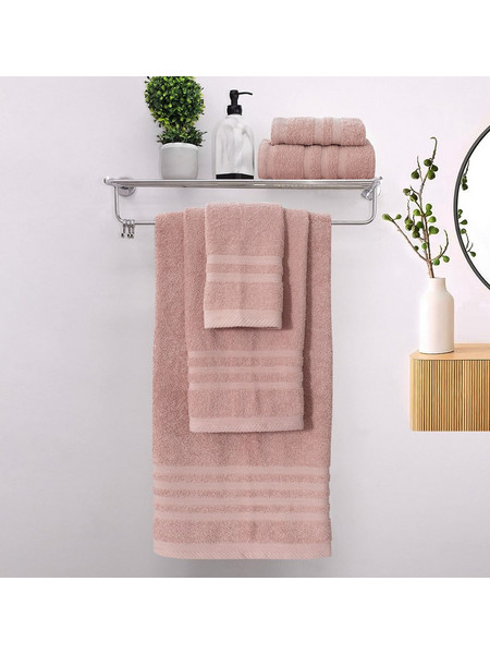 Πετσέτες Μπάνιου (Σετ 3τμχ) 100% Βαμβάκι Blanca Rose Pink 500gsm
