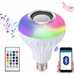 Λάμπα LED RGB & Ηχείο Bluetooth Multimedia Speaker που Αλλάζει Χρώματα & Παίζει Μουσική Λευκό OEM