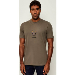 Ανδρικό Κοντομάνικο T-shirt Χακί Hugo 50549154-032
