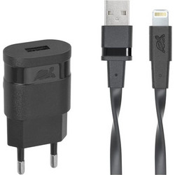 Rivacase Cacle & Φορτιστής με Καλώδιο Micro USB με Θύρα USB-A Black 4122