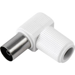 Γωνιακό Φις RF Θηλυκό 9.5mm Λευκό
