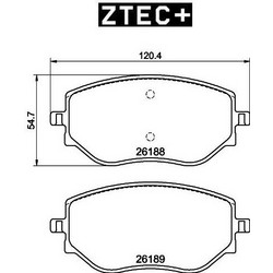 ΔΙΣΚΟΦΡΕΝΑ ZTEC+ REN.CLIOV 1.0TCe,1.5dCi 19 Εμ.BP261880