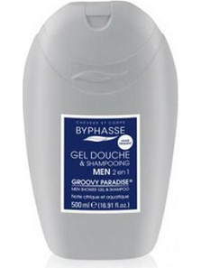 Byphasse Men Shower 2 in 1 Groovy Paradise Σαμπουάν & Αφρόλουτρο 500ml