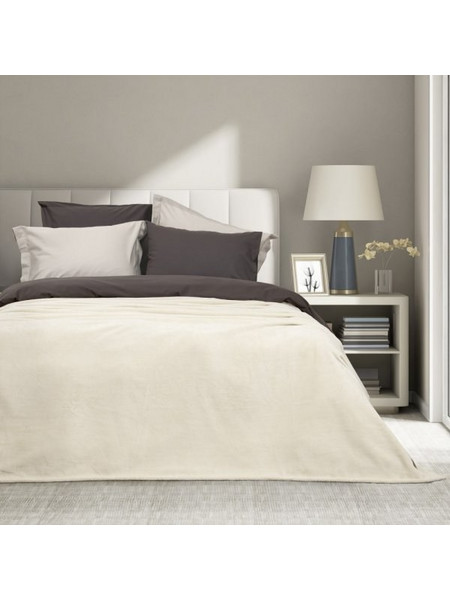 Κουβέρτα Fleece Υπέρδιπλη Alpa Light Beige Nima Home Εκρού 220x240