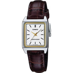 Casio Γυναικείο Ρολόι με Μωβ Δερμάτινο Λουράκι LTP-V007L-7E2