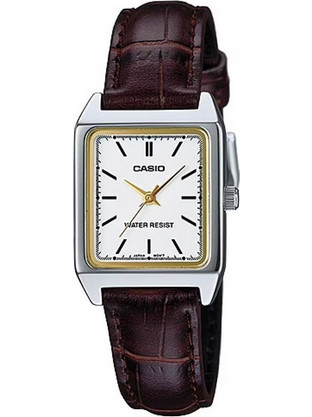 Casio Γυναικείο Ρολόι με Μωβ Δερμάτινο Λουράκι LTP-V007L-7E2