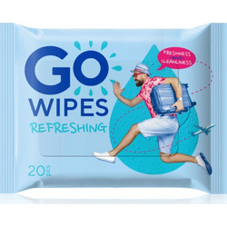 GoWipes Refreshing Wet Wipes δροσιστικά υγρά μαντηλάκια για τα χέρια 20 τμχ