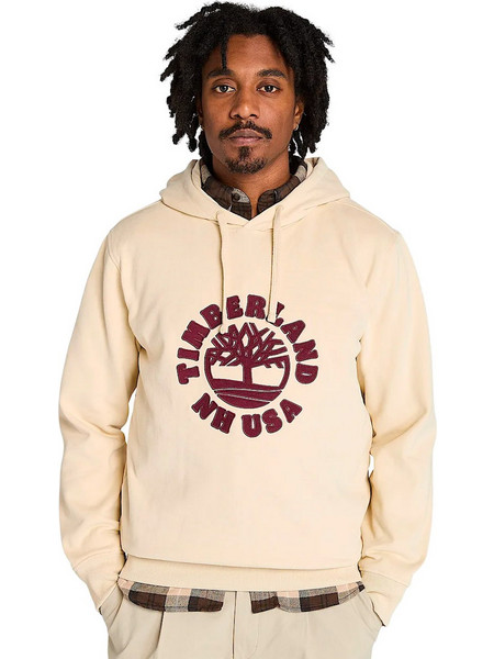 Timberland Ανδρικό Φούτερ με Κουκούλα Μπεζ TB0A5MBT-EFL