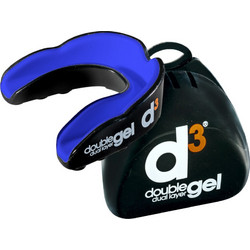 D3 Double Dual Layer Gel Mouthguard Μασελάκι Προστασίας Αθλητών (12+ Years Old) Μαύρο-Μπλε