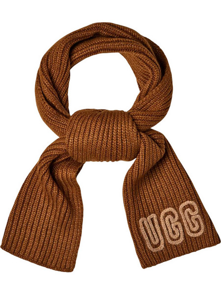 UGG W CHUNKY CRAFTED RIB SCARF - 102787-00K4 BROWN