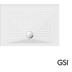 GSI Slim Πορσελάνινη Ντουζιέρα παραλληλόγραμμη 100x70εκ Λευκή