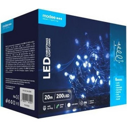 Modee Lighting Χριστουγεννιάτικα Λαμπάκια LED 200LED Ψυχρό Λευκό 20m